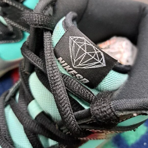%Size 12 - Nike SB Dunk High Premium x Diamond Supply Co. Tiffany Men / A 14 - Picture 16 of 16